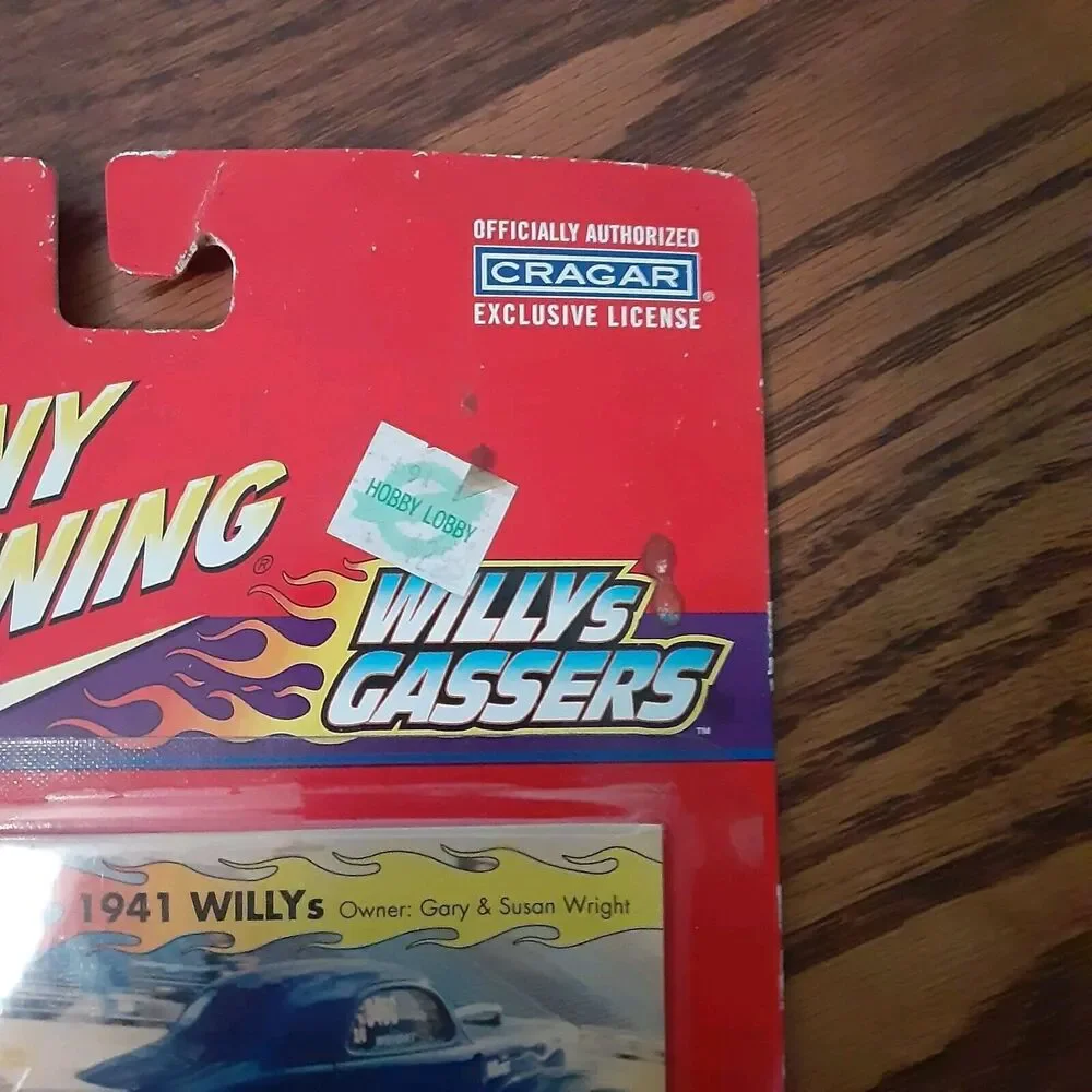 Vintage Johnny Lightning Willys Gassers Lot Of 2 1933,1941 Red Blue Hot Rod Cars